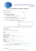 thumbnail of 2026 Bulletin d’adhésion Personne MORALE